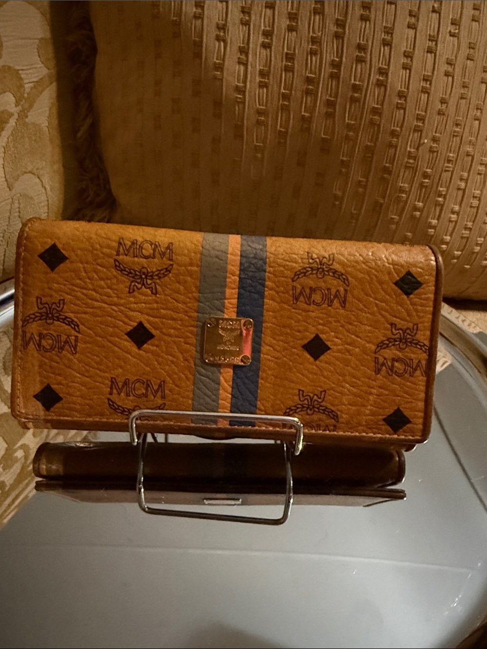 MCM Visetos Continental Flap Wallet limited-edition preowned